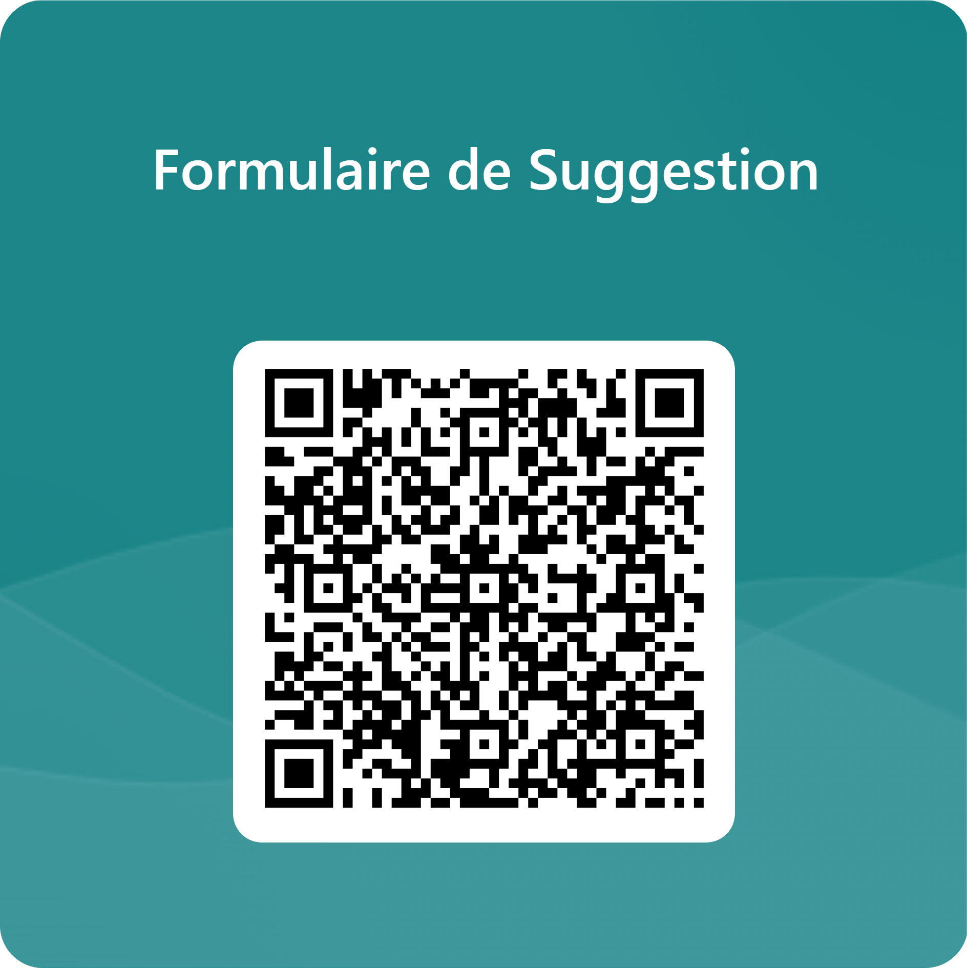 QRCode pour Formulaire de Suggestion